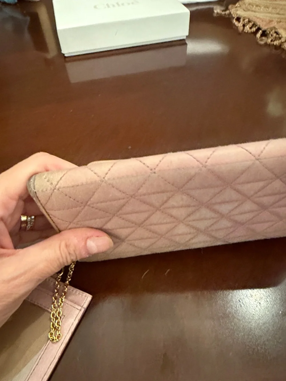 Prada Quilted Blush Pink Wallet with ID Holder worn! - Picture 9 of 14